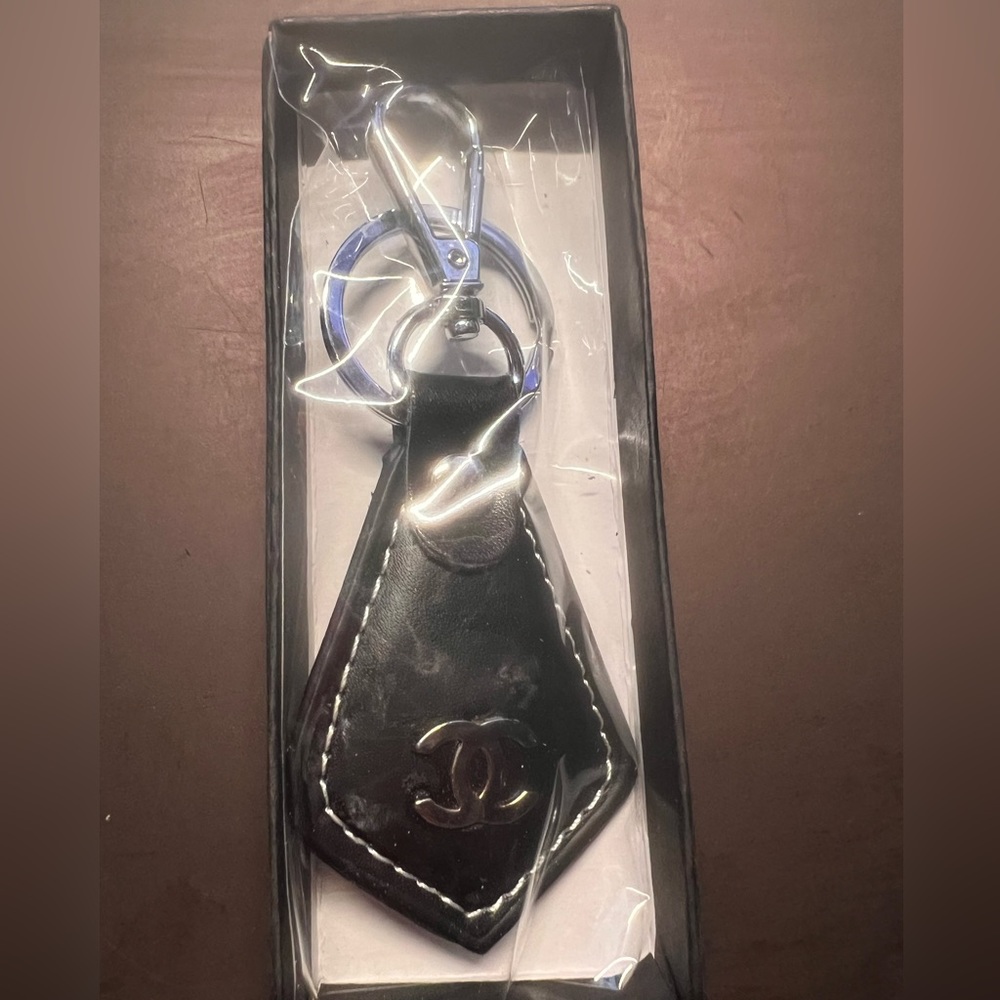 Black and silver key chain designer inspired